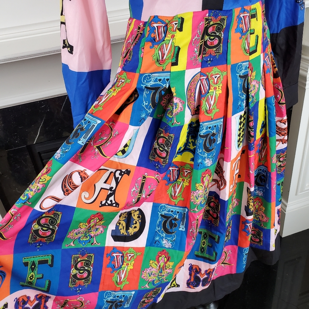 Print Novelty Art Deco Dress - image 6